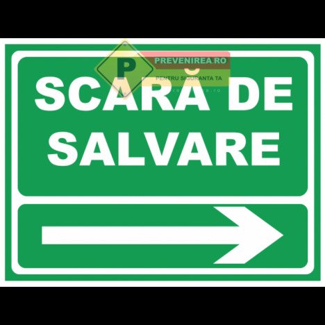 Indicatoare pentru scara de salvare